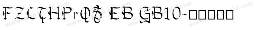 FZLTHPrOS EB GB10字体转换